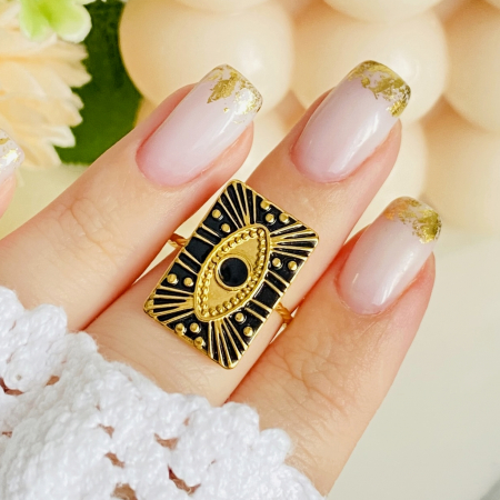Inel Reglabil Evil Eye Otel Inoxidabil, Inele Dama [1]