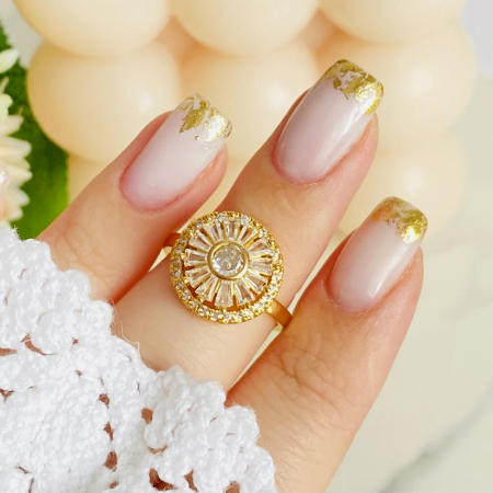 Inel Reglabil Antistres Cristale, Otel Inoxidabil, Inele Dama [2]