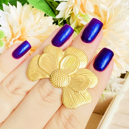 Inel Reglabil Floare Mare, Inele Otel Inoxidabil, Inele Dama [5]