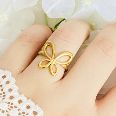 INELE Otel Inoxidabil - Inel Reglabil Fluture, Inele Otel Inoxidabil, Inele Dama
