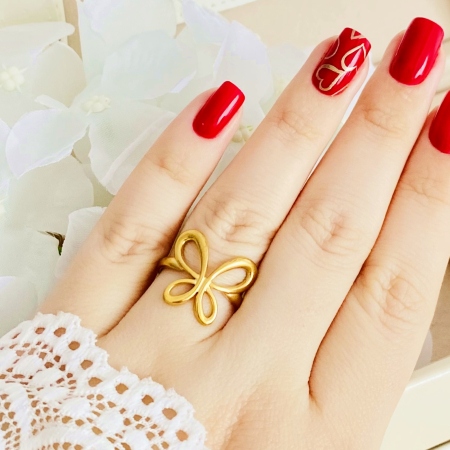 Inel Reglabil Fluture, Inele Otel Inoxidabil, Inele Dama [1]