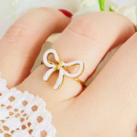 Inel Reglabil Funda Alba, Inele Otel Inoxidabil, Inele Dama [2]