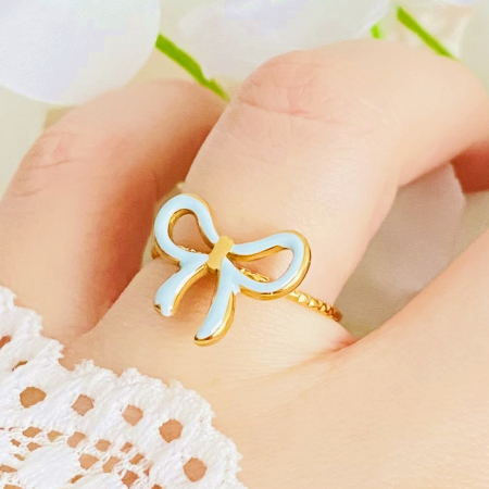 Inel Reglabil Funda Albastra, Inele Otel Inoxidabil, Inele Dama [1]