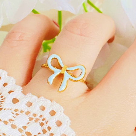 INELE Otel Inoxidabil - Inel Reglabil Funda Albastra, Inele Otel Inoxidabil, Inele Dama