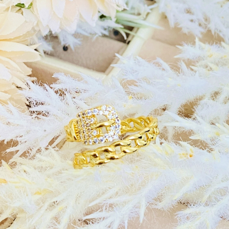 Inel Reglabil Gold Belt, Inele Otel Inoxidabil, Inele Dama [1]