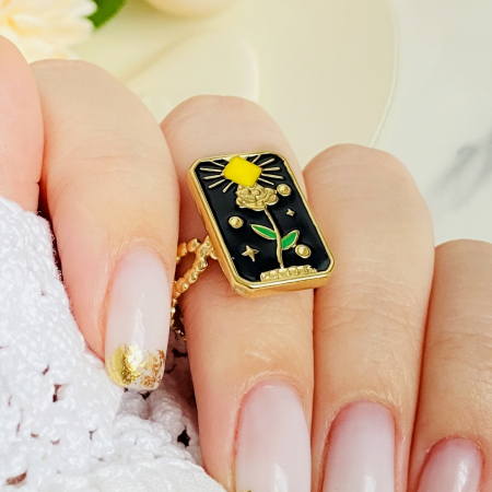 Inel Reglabil Floare Lovers Otel Inoxidabil, Inele Dama [6]