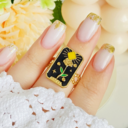 Inel Reglabil Floare Lovers Otel Inoxidabil, Inele Dama [3]