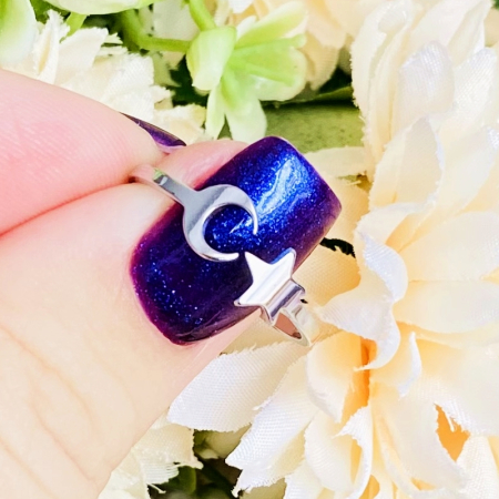 Inel Reglabil Luna Stea, Inele Otel Inoxidabil, Inele Dama [1]