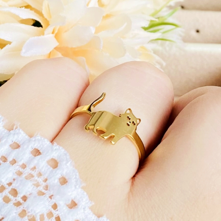 Inel Reglabil Pisica, Inele Otel Inoxidabil, Inele Dama [7]