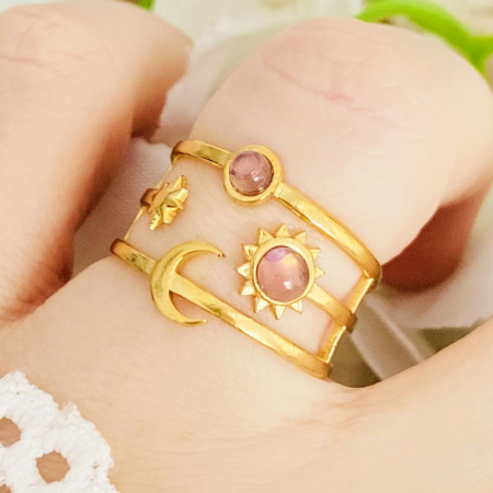 INELE Otel Inoxidabil - Inel Reglabil Pink Universe, Inele Otel Inoxidabil, Inele Dama