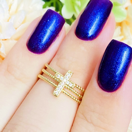 Inel Reglabil Cruciulita Cristale, Inele Otel Inoxidabil, Inele Dama [8]