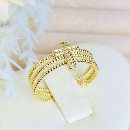 Inel Reglabil Cruciulita Cristale, Inele Otel Inoxidabil, Inele Dama [7]