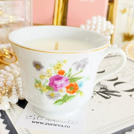 LUMANARI - Lumanare Parfumata Cafea & Vanilie, Lumanari Parfumate Ceara Soia Handmade
