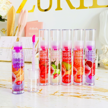 Lip Oil Fructat, Lip Oil portocale, mar, capsuni, rodie, mango, banane [2]