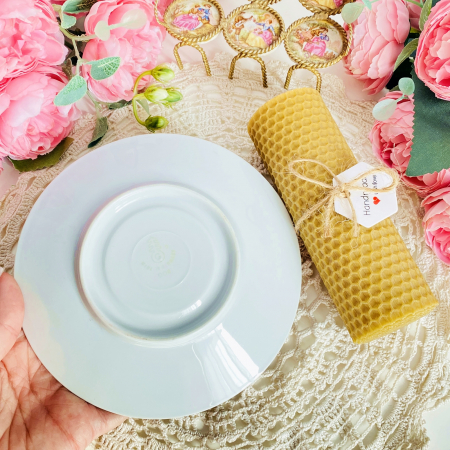 Lumanare Ceara Albine si Farfurie Vintage, Lumanari Parfumate Handmade [3]