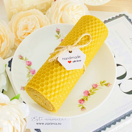 Lumanare Ceara Albine si Farfurie Portelan Vintage, Set Cadou Lumanari Handmade [2]