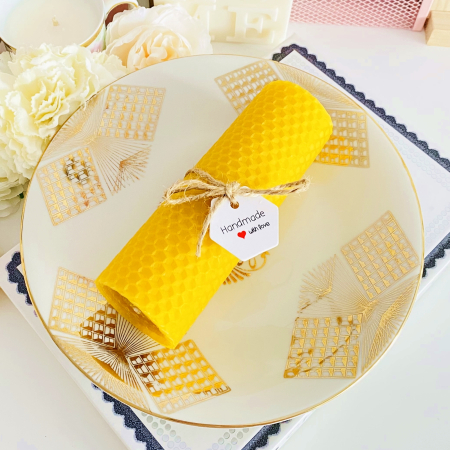 Lumanare Ceara Albine si Farfurie Portelan Vintage, Lumanari Parfumate Handmade [2]