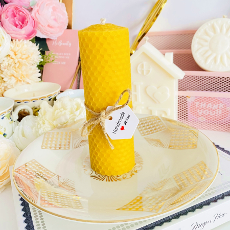 Lumanare Ceara Albine si Farfurie Portelan Vintage, Lumanari Parfumate Handmade [3]