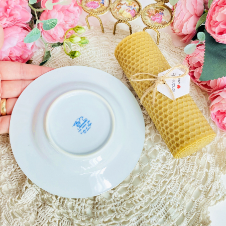 Lumanare Ceara Albine si Farfurie Vintage, Lumanari Parfumate Handmade [3]