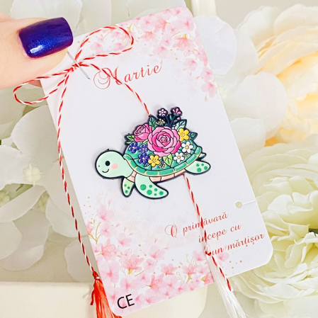 Martisor Brosa Broasca Testoasa Flori, Bijuterii Femei, Martisoare Martie [4]