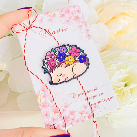 Martisor Brosa Arici & Flori, Bijuterii Femei, Martisoare Martie [3]