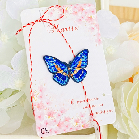 Martisor Brosa Fluture Albastru, Bijuterii Femei, Martisoare Martie [2]