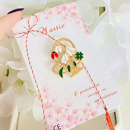 Martisor Brosa Cosulet Ghiocei, Bijuterii Femei, Martisoare Martie [2]
