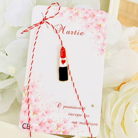 BIJUTERII - Martisor Brosa Ruj, Bijuterii Femei, Martisoare Martie