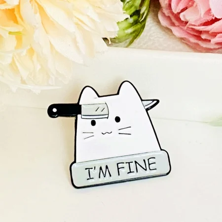 MARTISOR - Martisor Brosa Pin Pisica I'm Fine, Bijuterii Femei, Martisoare Martie