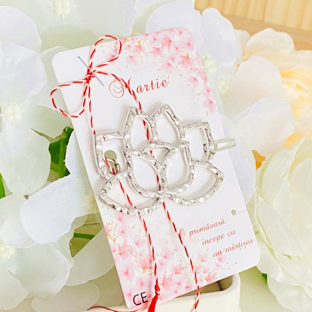 MARTISOR - Martisor Agrafa Par Floare Argintie, Martisoare Martie