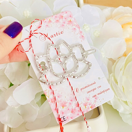 Martisor Agrafa Par Floare Argintie, Martisoare Martie [1]