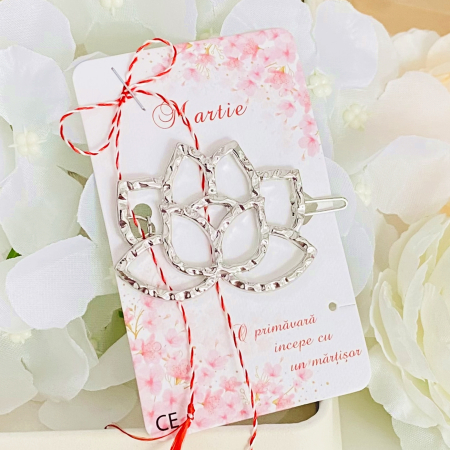 Martisor Agrafa Par Floare Argintie, Martisoare Martie [3]
