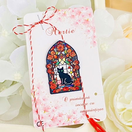 MARTISOR - Martisor Brosa Pisica Vitraliu, Bijuterii Femei, Martisoare Martie