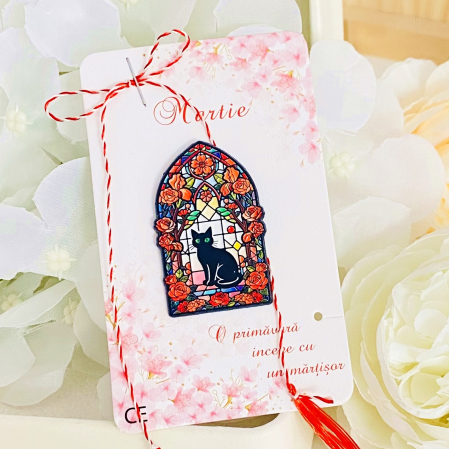 Martisor Brosa Pisica Vitraliu, Bijuterii Femei, Martisoare Martie [2]