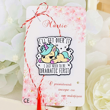 MARTISOR - Martisor Brosa Dramatic Unicorn, Bijuterii Femei, Martisoare Martie