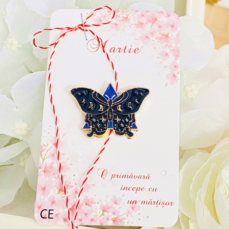 Martisor Brosa Fluture Negru, Bijuterii Femei, Martisoare Martie [3]