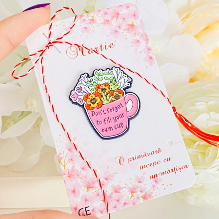 MARTISOR - Martisor Brosa Flower Cup, Bijuterii Femei, Martisoare Martie
