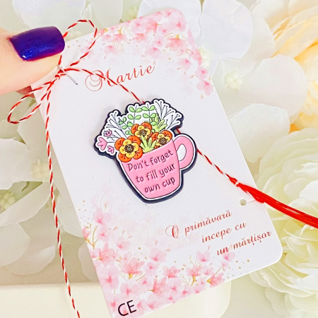 Martisor Brosa Flower Cup, Bijuterii Femei, Martisoare Martie [3]