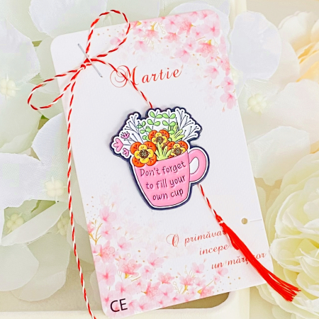 Martisor Brosa Flower Cup, Bijuterii Femei, Martisoare Martie [4]