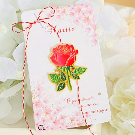 Martisor Brosa Trandafir, Bijuterii Femei, Martisoare Martie [2]