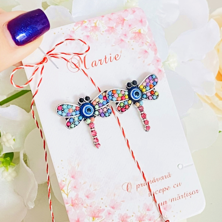 Martisor Cercei Libelule, Cercei Dama, Bijuterii Femei, Martisoare Martie [1]
