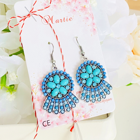 Martisor Cercei Albastrii, Cercei Dama, Bijuterii Femei, Martisoare Martie [1]