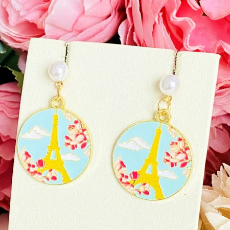 MARTISOR - Martisor Cercei Paris Turn Eiffel, Cercei Dama, Bijuterii Femei, Martisoare Martie