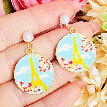 Martisor Cercei Paris Turn Eiffel, Cercei Dama, Bijuterii Femei, Martisoare Martie [1]