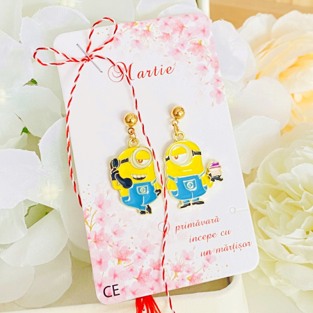 Martisor Cercei Minioni, Cercei Dama, Bijuterii Femei, Martisoare Martie [2]