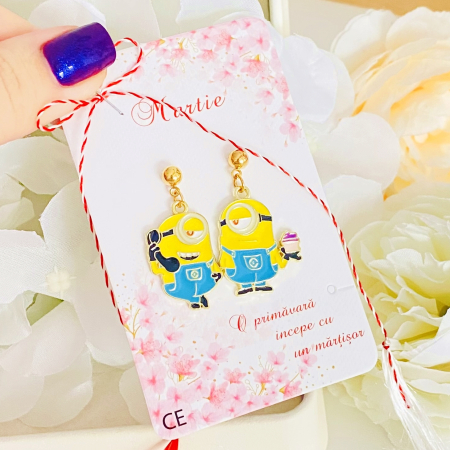 Martisor Cercei Minioni, Cercei Dama, Bijuterii Femei, Martisoare Martie [3]