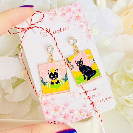 BIJUTERII - Martisor Cercei Pisici & Tarot, Cercei Dama, Bijuterii Femei, Martisoare Martie