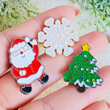Set 3 Brose Pin Mos Craciun, Fulg, Brad, Brosa Statement, Brose Femei [1]