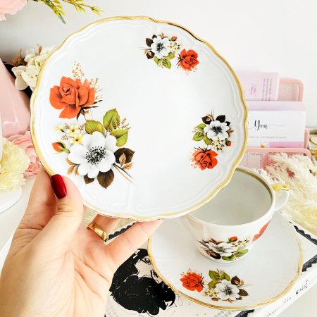 Set Mic Dejun Flori Bavaria, Portelan Vintage [4]