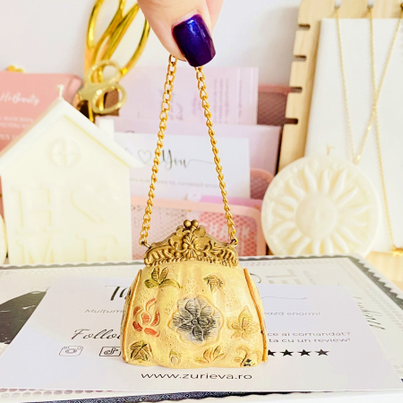 Decoratiune Poseta Vintage Crem, Decoratiuni Vintage [2]